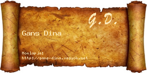 Gans Dina névjegykártya
